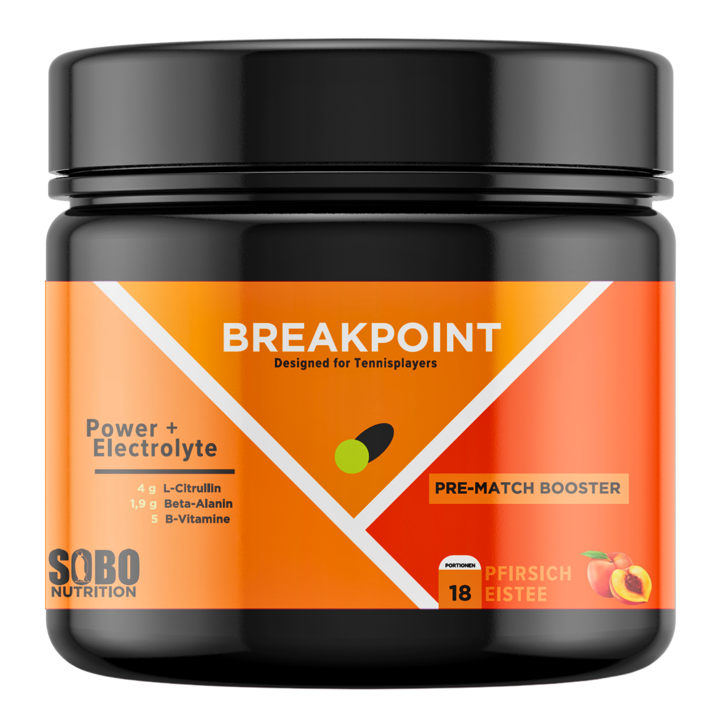 Breakpoint PRE-MATCH Tennis Booster Pfirsich-Eistee