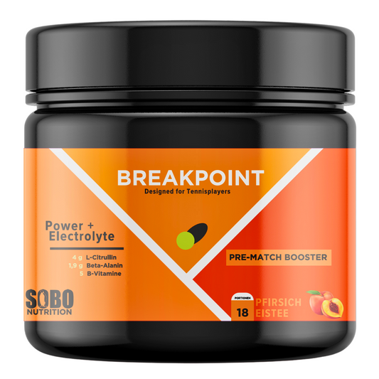 Breakpoint PRE-MATCH Tennis Booster Pfirsich-Eistee